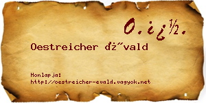 Oestreicher Évald névjegykártya